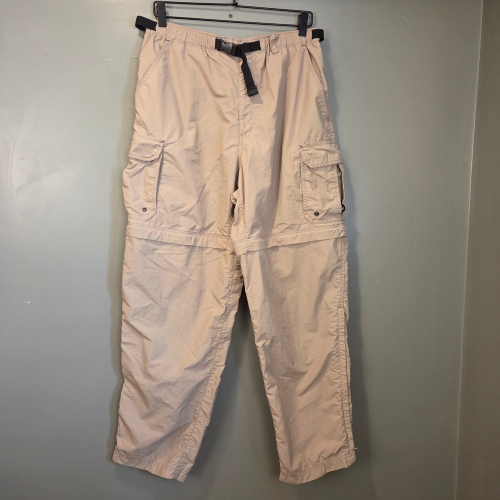 REI Men's Convertible Zip Off Cargo Pants Size 30 Waist Tan 100% Nylon